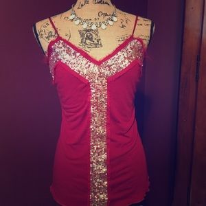 Red/ burgundy dressy camisole